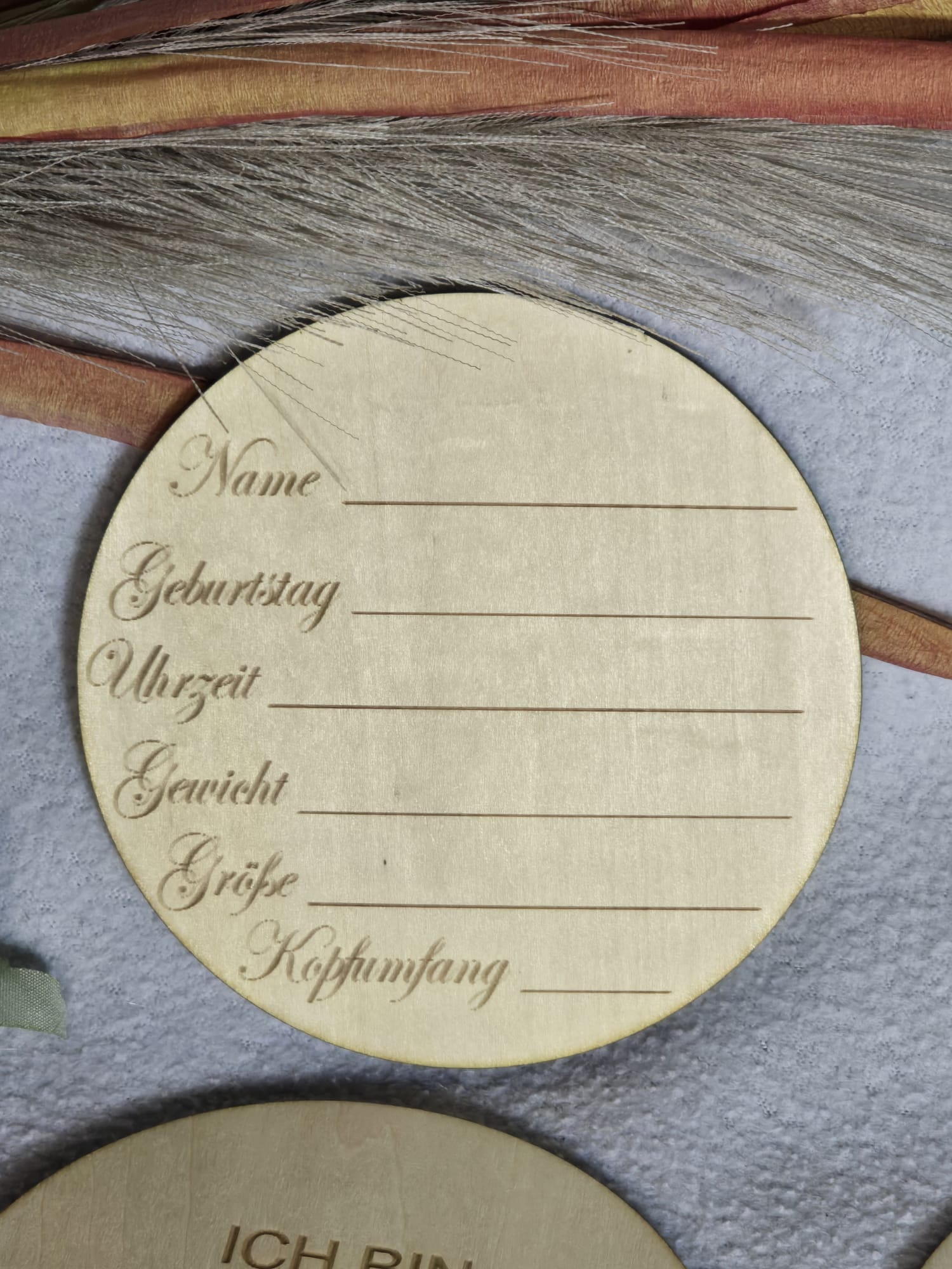 Meilenstein Karten Set aus Holz – Baby Fotoshooting Set (1–11 Monate, Geburt, Hallo Welt)