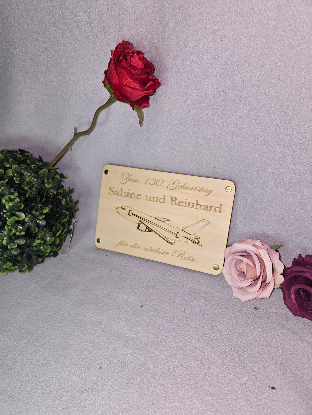 Personalisierte Geldkarte aus Holz – Geschenk zum Geburtstag, Jubiläum oder Reise | Graviert & individuell