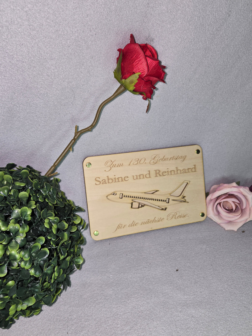 Personalisierte Geldkarte aus Holz – Geschenk zum Geburtstag, Jubiläum oder Reise | Graviert & individuell
