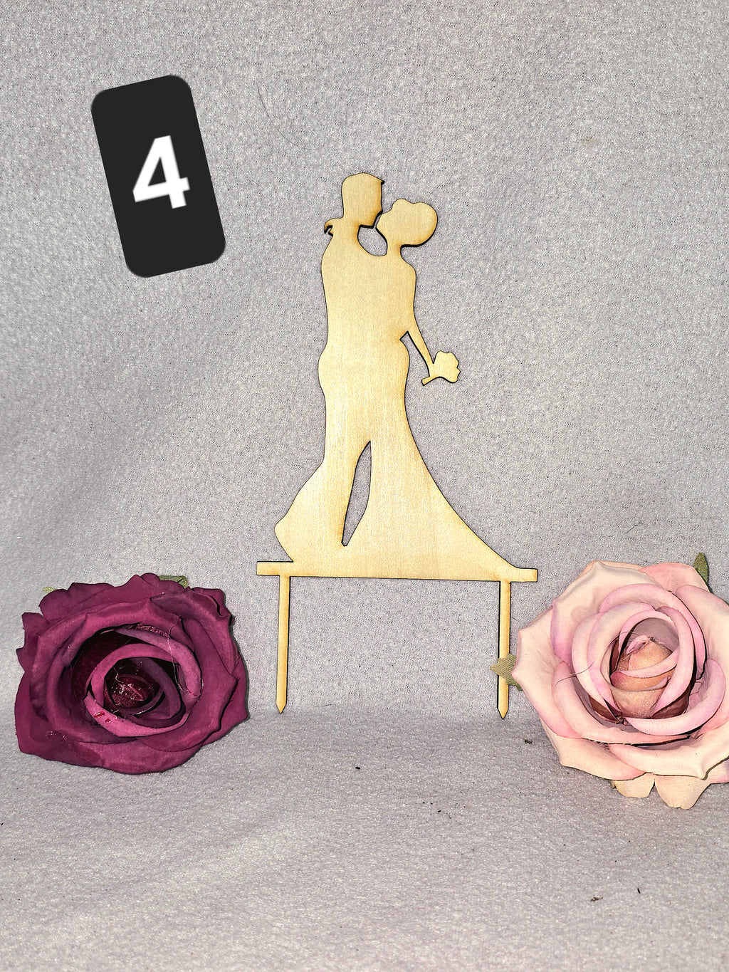 Hochzeit Cake Topper aus Holz – 6 Motive wählbar – Mr & Mrs / Love – Handgefertigt