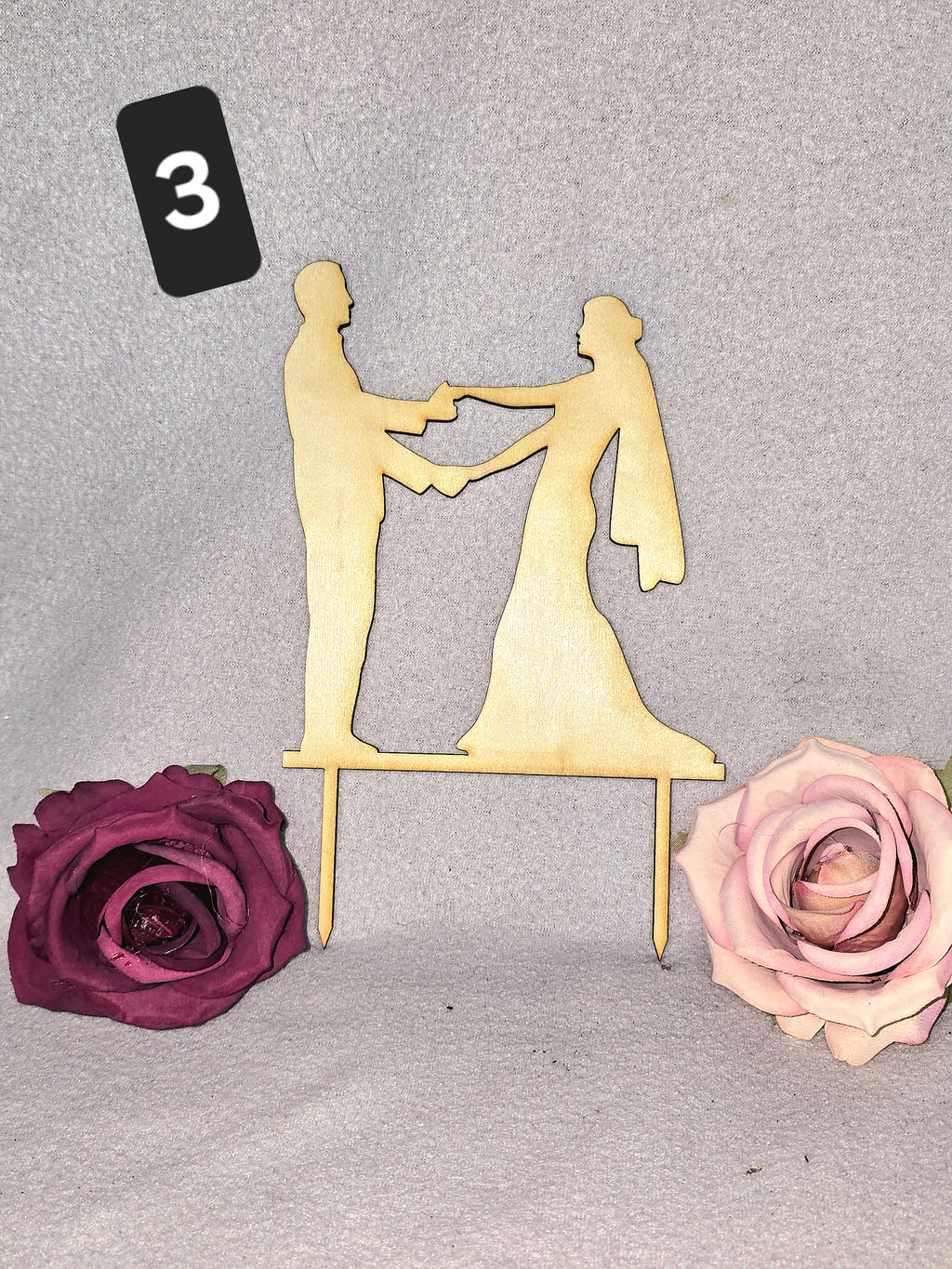 Hochzeit Cake Topper aus Holz – 6 Motive wählbar – Mr & Mrs / Love – Handgefertigt
